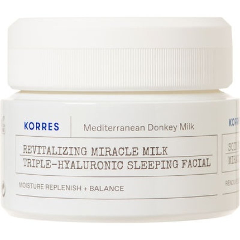 Korres Donkey Milk Night Cream With 3 Hyaluronic Acids For Hydration And Nourishment - 40ml