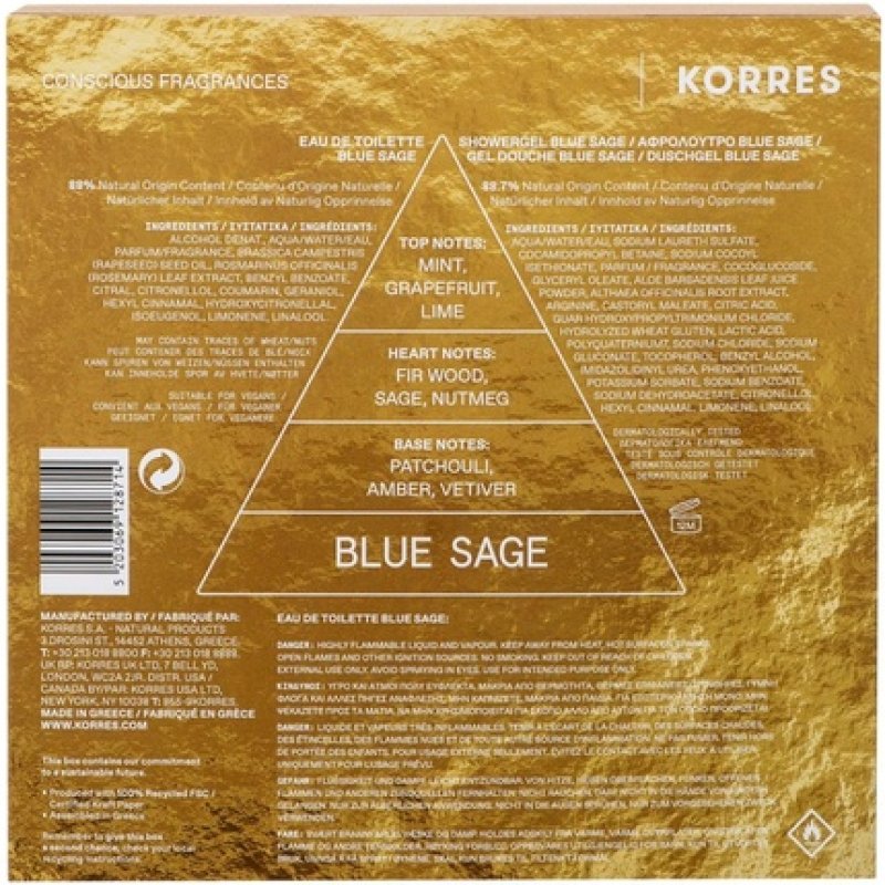 Korres Blue Sage Eau De Toilette & Shower Gel