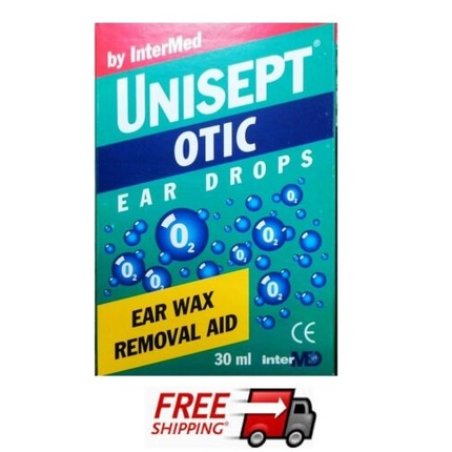 Intermed Unisept Otic Ear Drops Wax Removal Aid with Active Oxygen 30ml