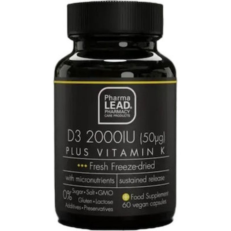 Pharmalead Black Range D3 2000iu Plus Vitamin K - 60 Capsules