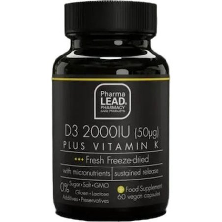 Pharmalead Black Range D3 2000iu Plus Vitamin K - 60 Capsules
