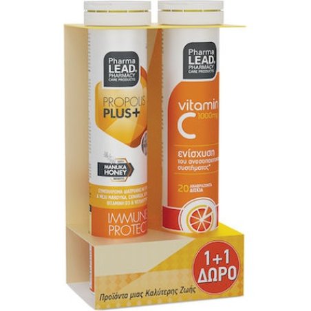 Pharmalead Propolis Plus With Manuka Honey - 20 Effervescent Tablets, Vitamin C 1000mg