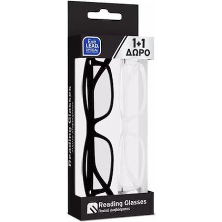 Eyelead Glasses For Presbyopia Unisex 11 Black Transparent 350 2 Pieces