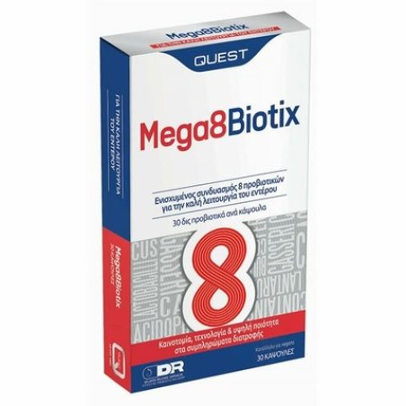 Quest Quest Mega 8 Biotix Dietary Supplement For The Good Functioning Of The Intestine - 30 Capsules