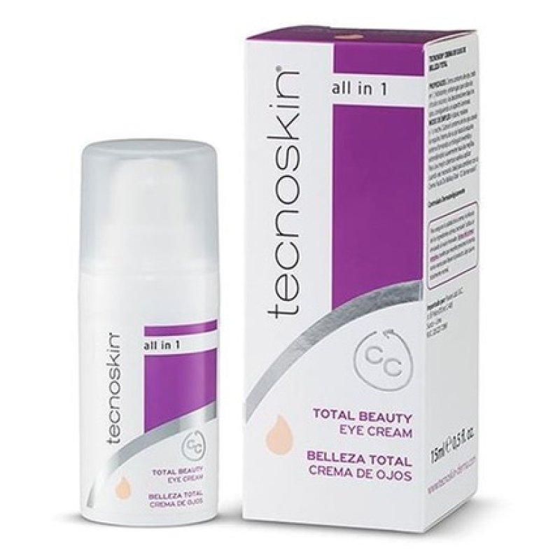 Tecnoskin Total Beauty Eye Cream Anti-Wrinkle Eye Cream With Color For Dark Circles - 15ml