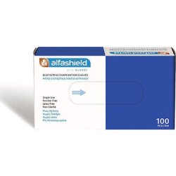 Karabinis Medical Alfashield Nitrile Examination Gloves Size Xl Blue - 100 Pieces