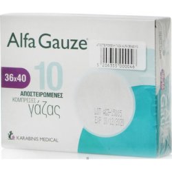 Karabinis Medical Alfashield Sterile Gauzes 36x40cm, Pack Of 10