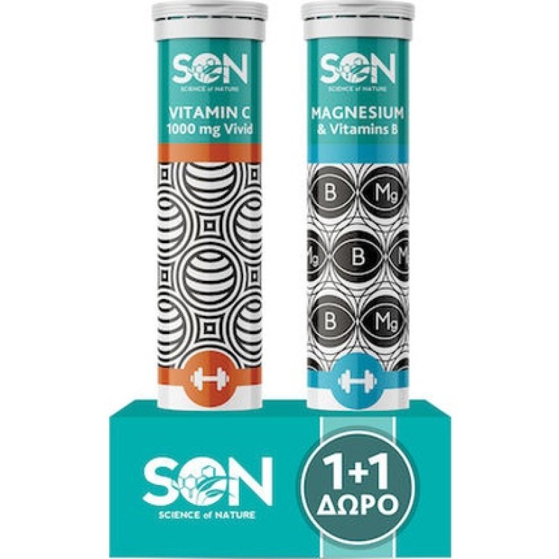 Science Of Nature Magnesium Vitamins B 20 Effervescent Tablets Gift Vitamin C 1000mg Vivid