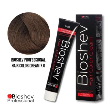 Bioshev Professional Hair Color Cream - 100ml - 7.0 / Blond