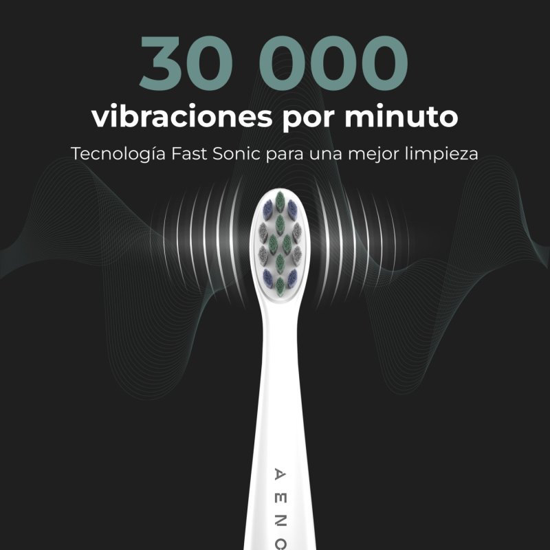 AENO Sonic Electric toothbrush, DB8: White, 3modes, 3 brush heads 1 cleaning tool, 1 mirror, 30000rpm, 100 days