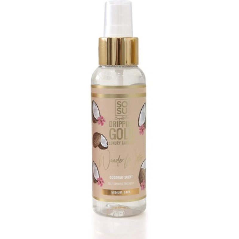 SoSu By SJ Dripping Gold Coconut Scent Wonder Water Medium/Dark Self-Tanning Facial Mist