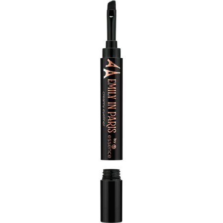 Essence Emily in Paris Creamy Eyeliner 01 Did You Say Amour Deep Matte Black Liner with Brush Applicator Vegan and