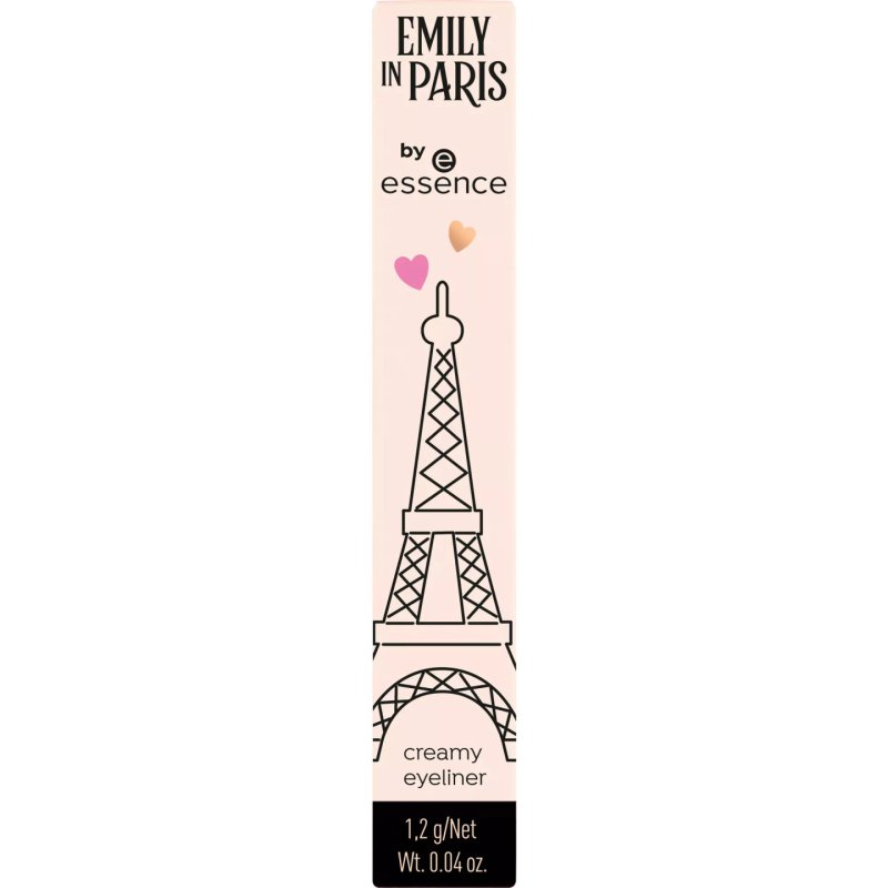 Essence Emily in Paris Creamy Eyeliner 01 Did You Say Amour Deep Matte Black Liner with Brush Applicator Vegan and