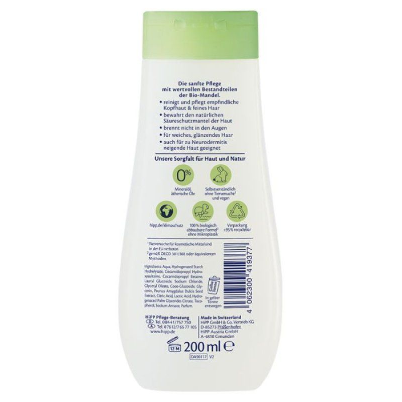 HiPP Babysanft 200 ml Shampoing