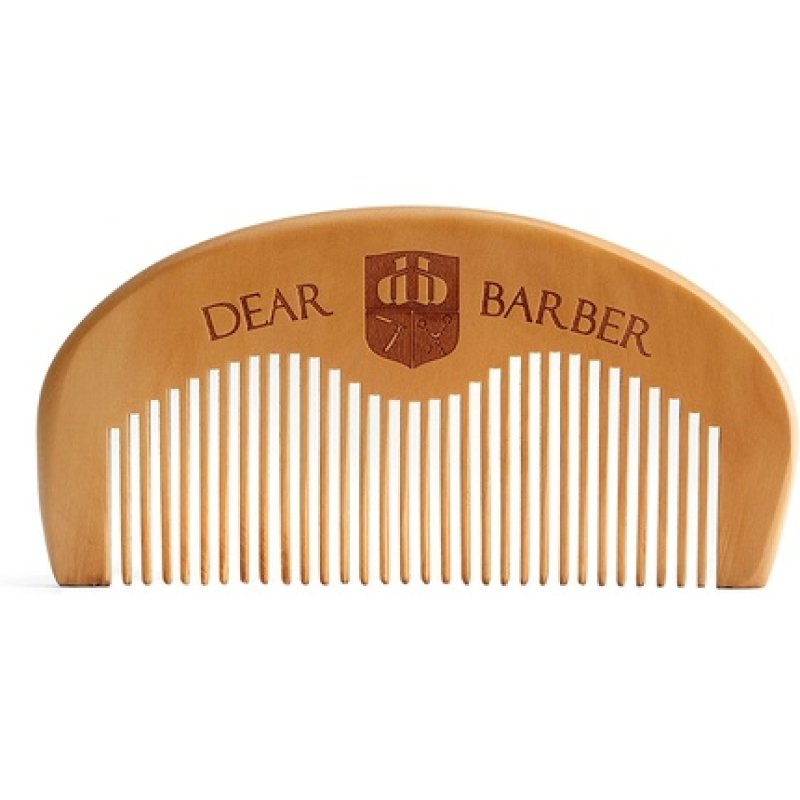 Dear Barber Men's Beard Comb Crafted from Pear Wood