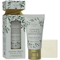 Scottish Fine Soaps Ginger, Clove & Mistletoe Festive Treats 50ml & 40g