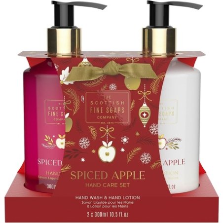Scottish Fine Soaps Spiced Apple 2024 Hand Care Set 300ml - Pack of 2