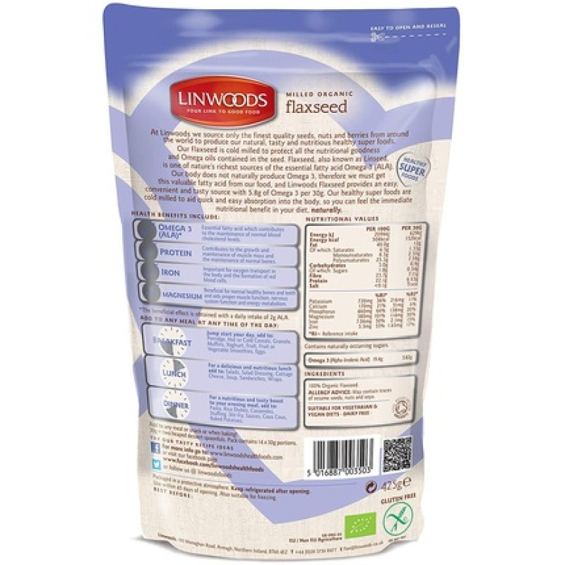 Linwoods Organic Milled Flaxseed 425g