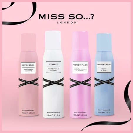 Miss So...? Women's Love Potion Wild Berries & Jasmine Body Mist Fragrance Spray 150ml