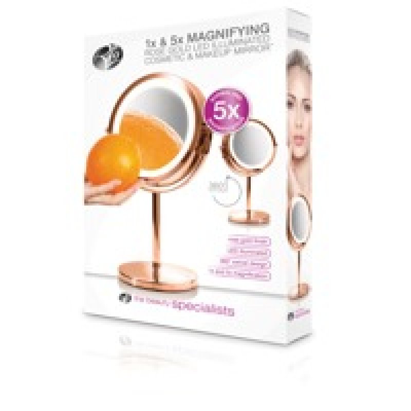 Rio MMST makeup mirror Freestanding Oval Rose gold