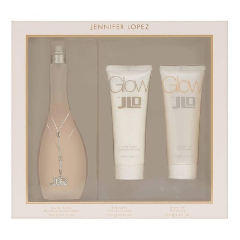 Glow by Jennifer Lopez Gift Set Eau De Toilette Spray Body Lotion Shower Gel