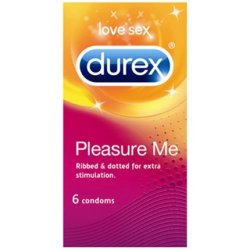 Durex Pleasure Me Condoms 6-Piece Colorless