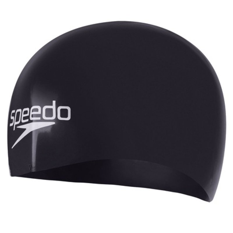 Speedo Fastskin Swimming Rubber Cap - Black, Size Medium
