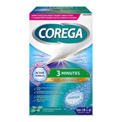 Corega 3 Minute Cleaning Tablets For Dentures With Micro Clean Technology - 6 Pieces
