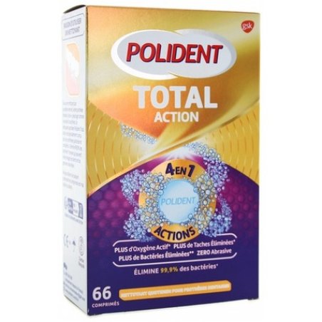 Polident Corega Total Cleaning Effect 66 Tablets for Partial and Complete Dentures