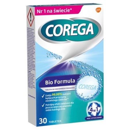 Corega Bio Formula Denture Tablets 30 Pieces