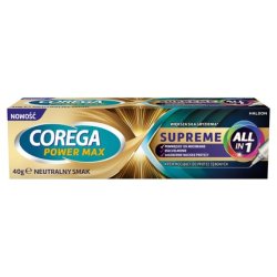 Corega Power Max Supreme All In 1 Denture Adhesive Cream Neutral Flavor 40g
