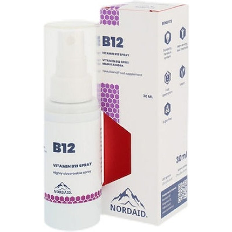 Nordaid Vitamin B12 Sublingual Spray For The Nervous System - 30ml