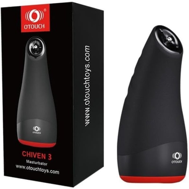 Chiven 3 Male Masturbator with Warming Effect Liquid Silicone Black