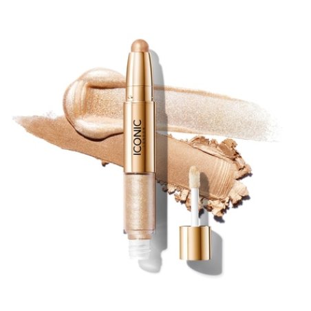 Iconic London Glaze Crayon Dual Ended Eyeshadow Stick for Sparkling Wet Look