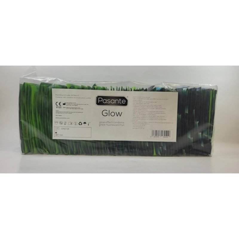 Pasante GLOW 144 Glow in the Dark Condoms - Pack of 144