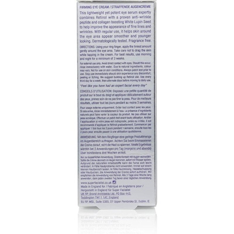 Super Facialist Retinol Anti-Ageing Restoring Eye Cream with White Lupin Seeds 15ml