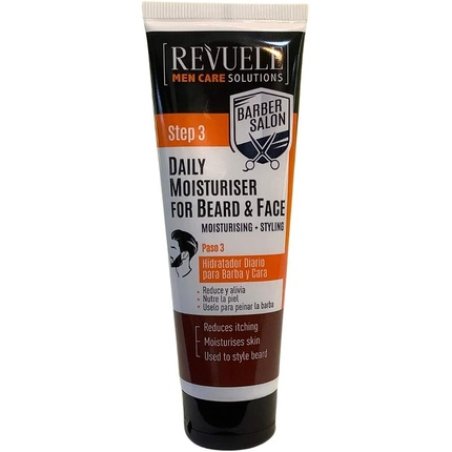 Revuele Men Care Barber Salon Daily Moisturizing Cream for Beard and Face 80ml