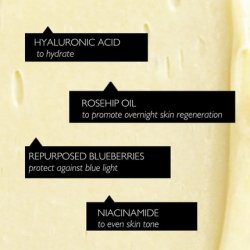 UpCircle Mini Travel Size Night Cream with Hyaluronic Acid and Niacinamide 30ml - Nourishing and Unscented for