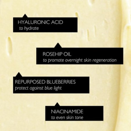 UpCircle Mini Travel Size Night Cream with Hyaluronic Acid and Niacinamide 30ml - Nourishing and Unscented for