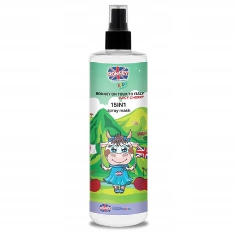 Ronney Kids On Tour To Italy 15 In 1 Spray Mask For Tangled And Dry Hair For Children Juicy Cherry 285ml