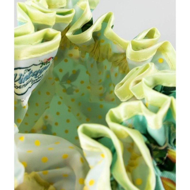 The Vintage Cosmetic Company Lemon Print Shower Cap Lightweight and Waterproof Reusable Cap for Women