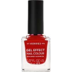 KORRES Natural Gel Effect Nail Colour Royal Red 11ml - Vegan