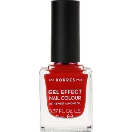 KORRES Natural Gel Effect Nail Colour Royal Red 11ml - Vegan