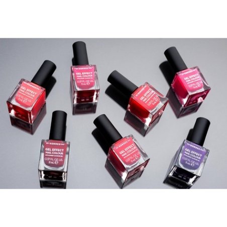 KORRES Sweet Almond Nail Colour 74 Berry Addict Vegan Nail Polish with Gel Effect 11ml