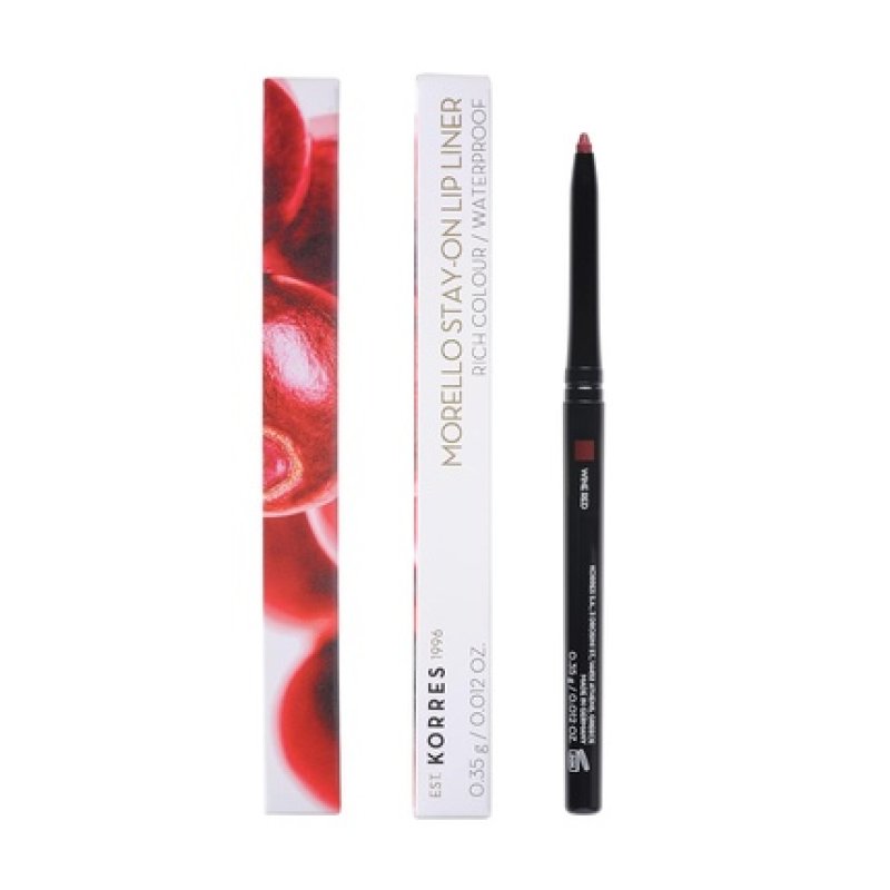 KORRES Morello Mechanical Lipliner Wine Red Matte Waterproof Precise Lip Liner for Perfectly Defined Lips Vegan 3.5g