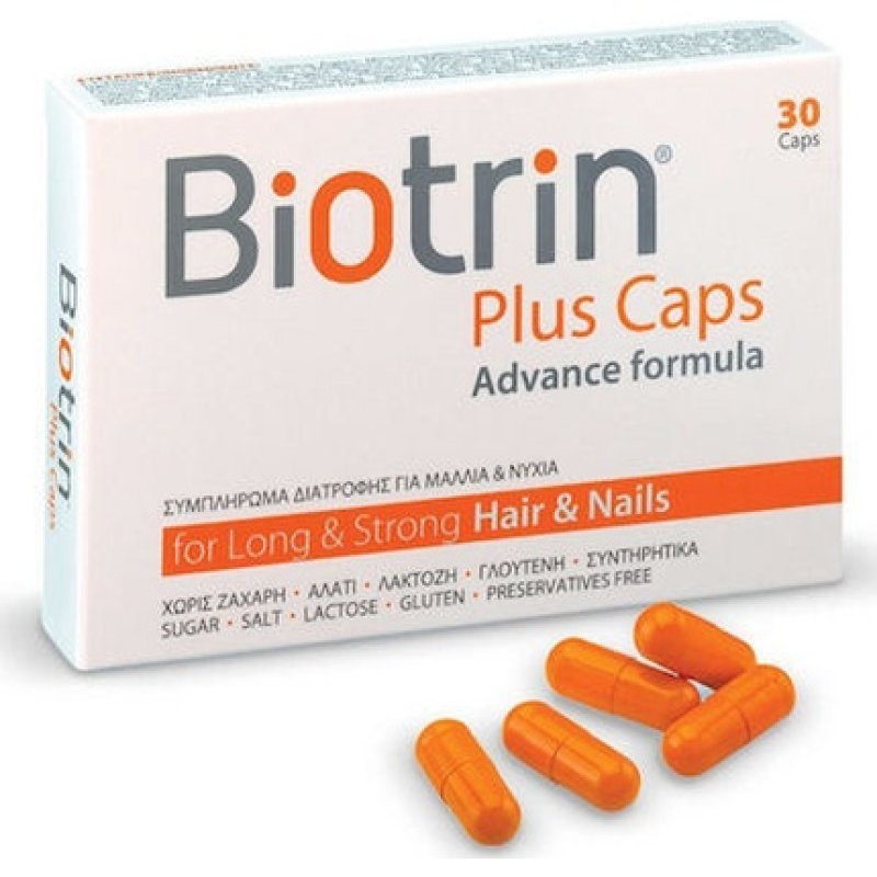 Biotrin Plus Capsules Dietary Supplement For Healthy Hair And Nails - 30 Capsules