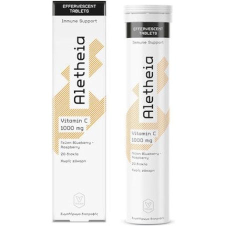 Aletheia Vican Aletheia Vitamin C 1000mg Supplement For Immune System Support - Raspberry Blueberry Flavor, 20