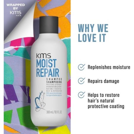 KMS Moist Repair Set with Shampoo 300ml and Leave-In Conditioner 150ml
