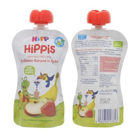 HiPP Strawberry Banana in Apple Ferdi Frosch 100g - Organic Strawberry Banana in Apple 1L