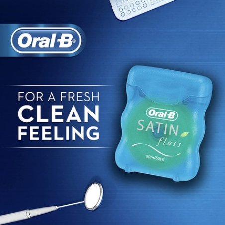 Oral B Satin Dental Floss 25m Mint